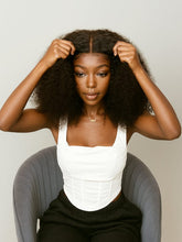 Brooklyn Hair Afro Kinky Curly Glueless Wig 180% Density Invisible Small Knots 5x5 Swiss HD Pre-Cut Lace Natural Black
